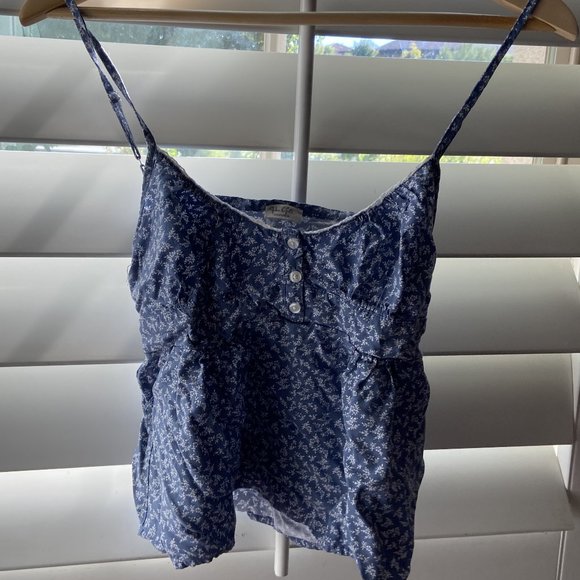 Brandy Melville Tops - Brandy Melville Blue Floral TankTop